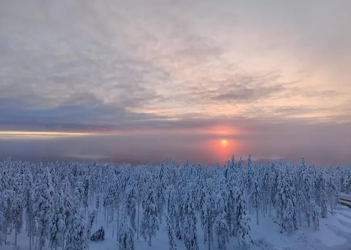 Levi 1607 Ski-in Ski-out With Mountain View And With 2 Skipasses 아파트 Kittilä